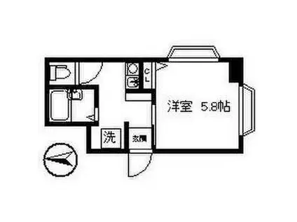 エクスラン(1K/2階)の間取り写真