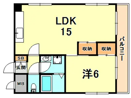 LUNA-12(1LDK/5階)の間取り写真