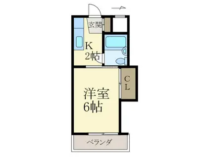 ラヴニール(1K/4階)の間取り写真