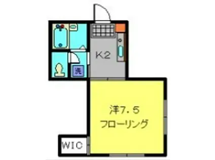 ガーデンパレス(1K/1階)の間取り写真