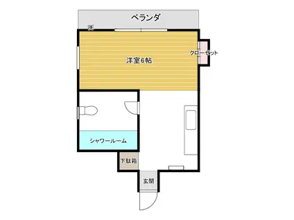 コーポラス広田(ワンルーム/3階)の間取り写真