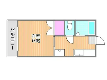 ヴィガ―ライフ雅I(1K/1階)の間取り写真