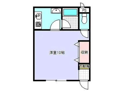 カーペンターハウスV(1K/1階)の間取り写真