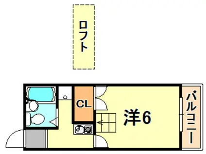 ラフォーレ一ノ谷(1K/1階)の間取り写真