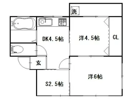 セリーヌA館(2SDK/3階)の間取り写真