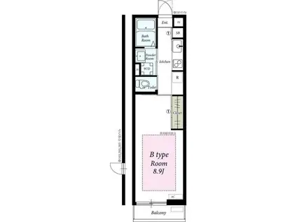 リブリ・ジョリーメゾン(1K/1階)の間取り写真