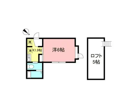 マ・ピエス百合ヶ丘(1K/2階)の間取り写真