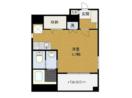 BCASA三郷中央(1K/2階)の間取り写真