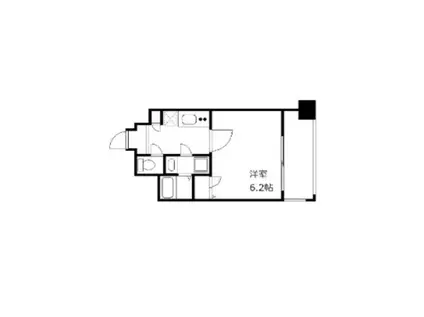 南北線 本駒込駅 駅近 徒歩1分 オートロック(1K/2階)の間取り写真