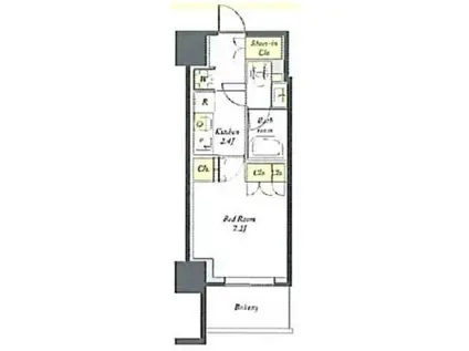 プライムメゾン板橋(1K/9階)の間取り写真