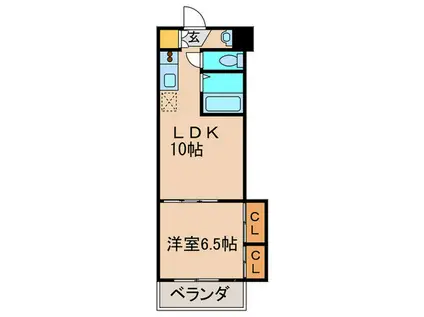 コンフォルト1(1LDK/2階)の間取り写真