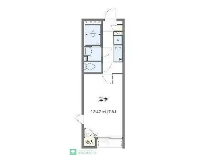 レオネクストアンフィーニ洋II(1K/2階)の間取り写真