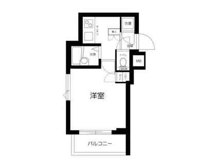 パレ・ホームズ大井町(1K/3階)の間取り写真