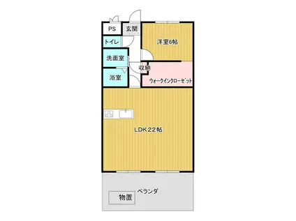 セラフィノI(1LDK/1階)の間取り写真