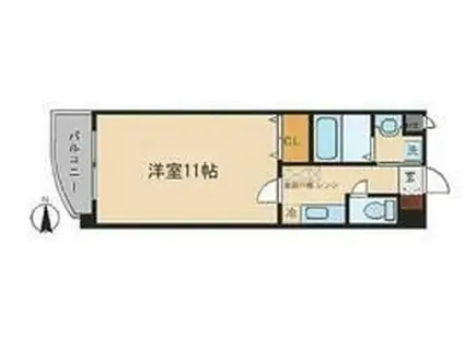 アニバーサリー第九木町通(1K/7階)の間取り写真