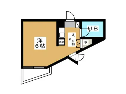 ヴィラージュヤジマ(ワンルーム/1階)の間取り写真