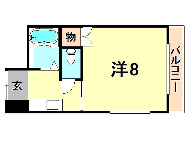 JR山陽本線 土山駅 徒歩15分 2階建 築18年(1K/2階)の間取り写真