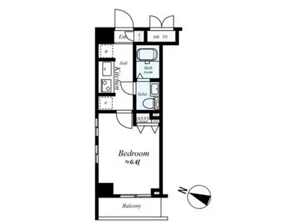 ステージファースト三軒茶屋アジールコート(1K/5階)の間取り写真