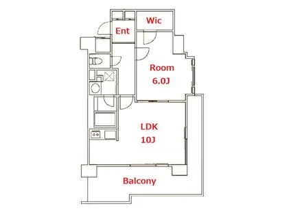 森パークマンション(1LDK/4階)の間取り写真
