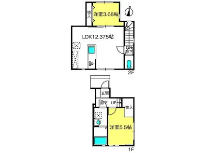 SORESTA秋津町(2LDK/2階)の間取り写真