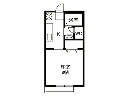 エントピア(1K/2階)の間取り写真