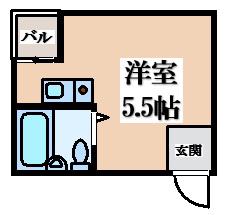 TAIHO MINTIA深江橋(ワンルーム/1階)の間取り写真
