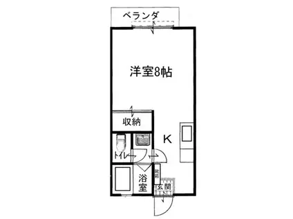 サンガーデン古川(1K/1階)の間取り写真