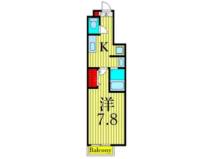 セレ西尾久(1K/1階)の間取り写真
