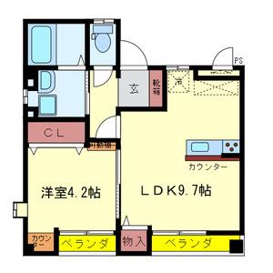 ラ・パレット(1LDK/3階)の間取り写真