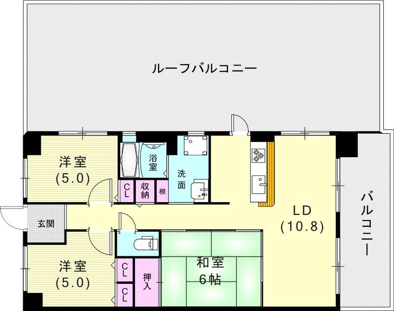 グレーシィ須磨アルテピアII番街(3LDK/11階)の間取り写真