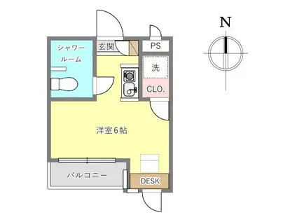 ドルチェ八幡山(ワンルーム/2階)の間取り写真