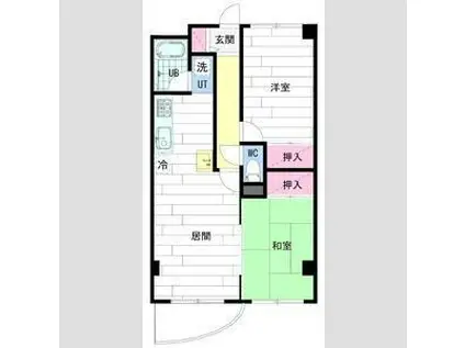 サントノーレ(2LDK/3階)の間取り写真