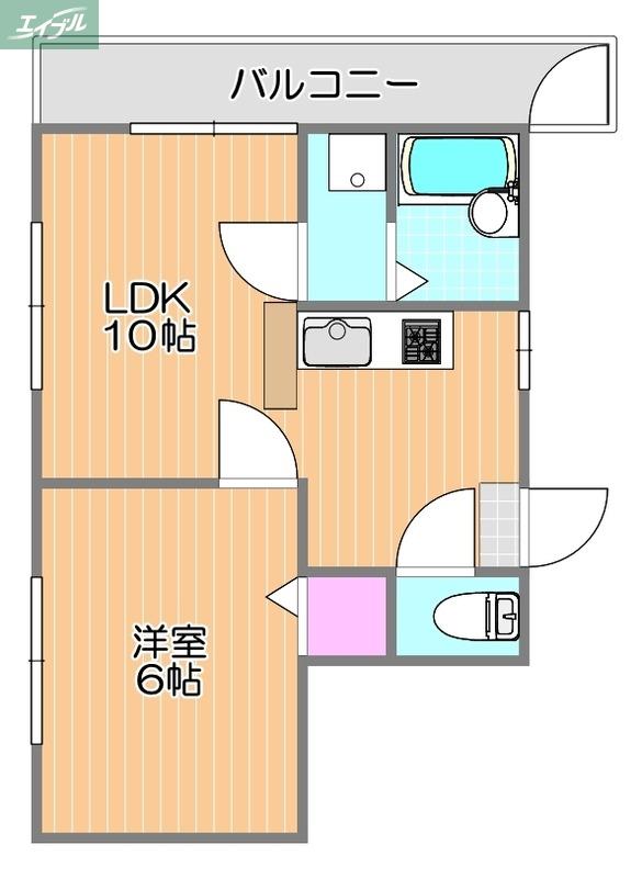 ハイム331(1LDK/4階)の間取り写真