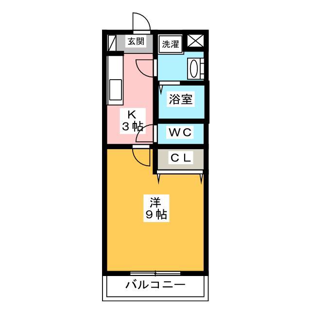 コートリーII(1K/3階)の間取り写真