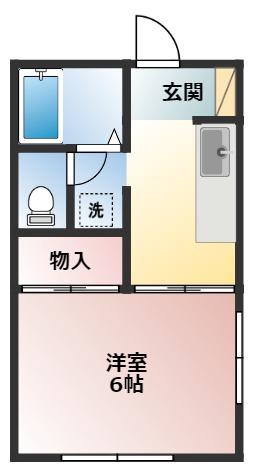 ロワール駿河台(1K/1階)の間取り写真