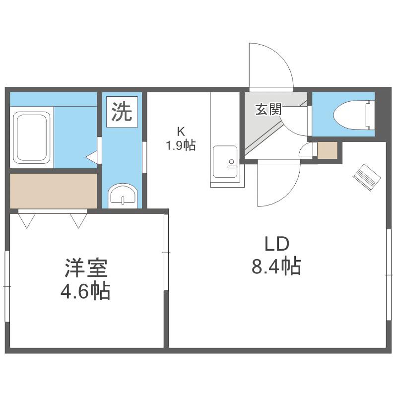 アステール(1LDK/3階)の間取り写真