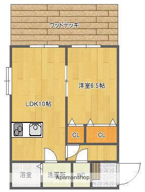 ボヌールメゾン(1LDK/1階)の間取り写真