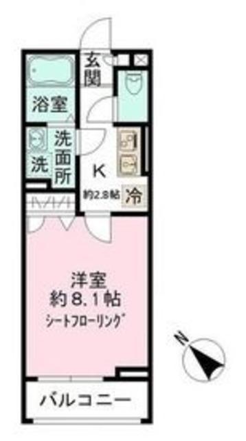 ステラK II(1K/3階)の間取り写真