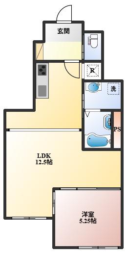 G MAISON 豊中蛍池(1LDK/1階)の間取り写真