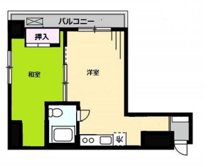 東武ハイライン大門(2K/6階)の間取り写真