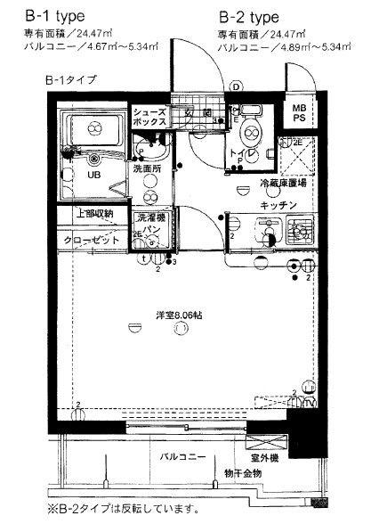 エンクレスト博多駅前II(1K/8階)の間取り写真