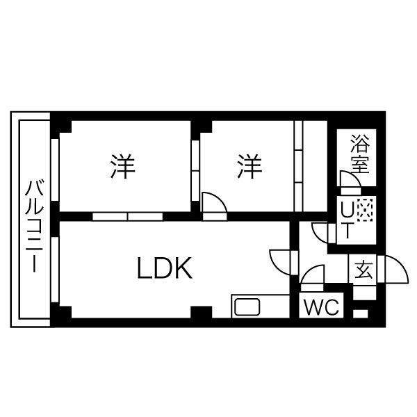 サントアリオデ元町(2LDK/5階)の間取り写真