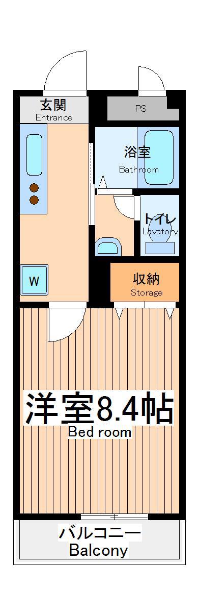 リリズマンション(1K/2階)の間取り写真