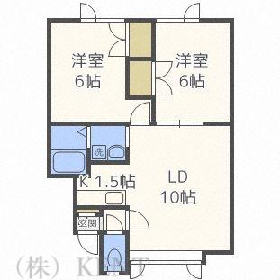 ファンタジー夢(2LDK/2階)の間取り写真