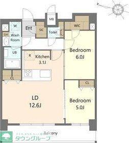 S-RESIDENCE上社南AMANTE(2LDK/5階)の間取り写真