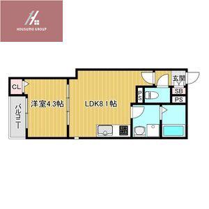 LINO久宝寺(1LDK/1階)の間取り写真