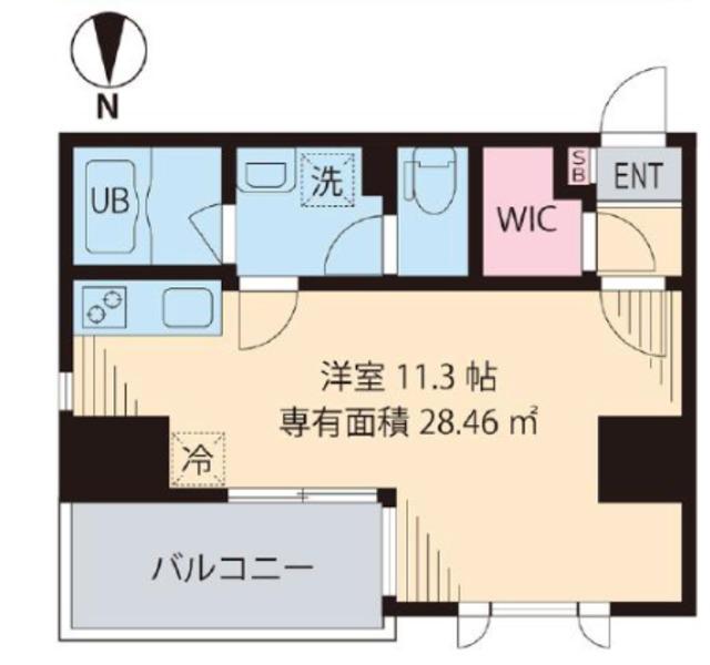 S.S.キューベライズ(ワンルーム/8階)の間取り写真