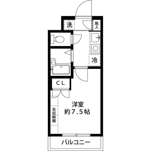 ルイーネ調布(1K/1階)の間取り写真