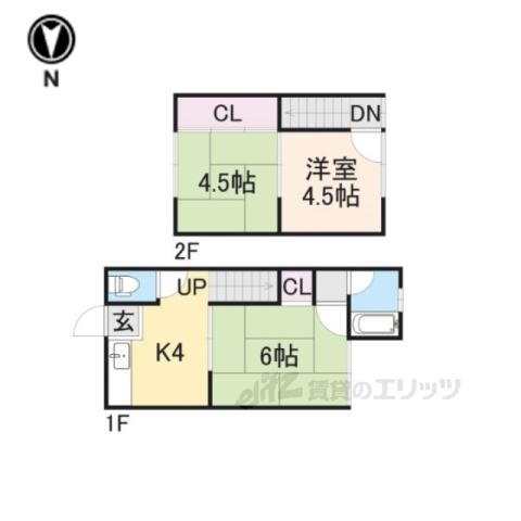 ヒロタマンション西(3K/1階)の間取り写真