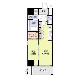 クレストタワー栄(1LDK/2階)の間取り写真